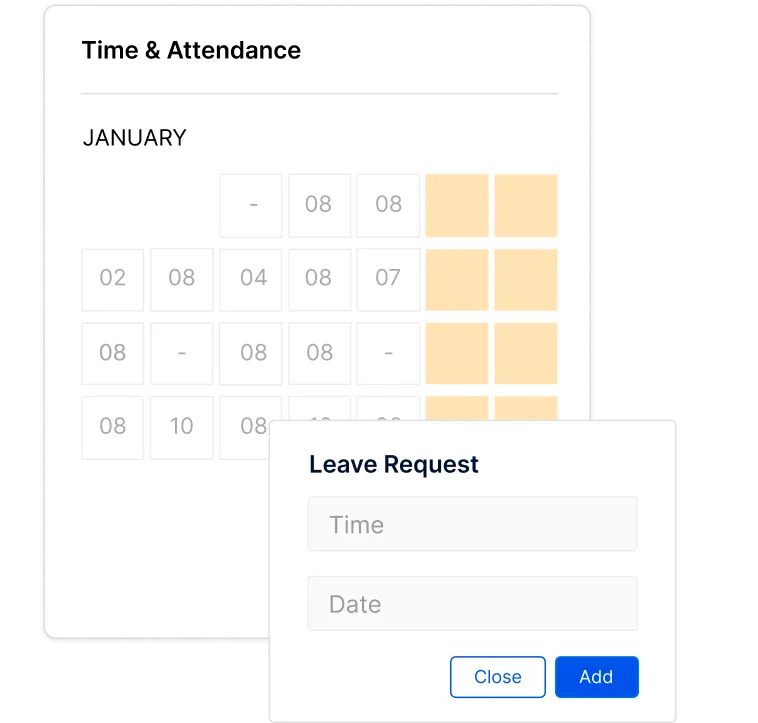 Leave & Attendance preview