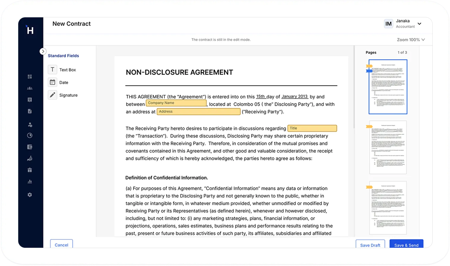 Create Contract