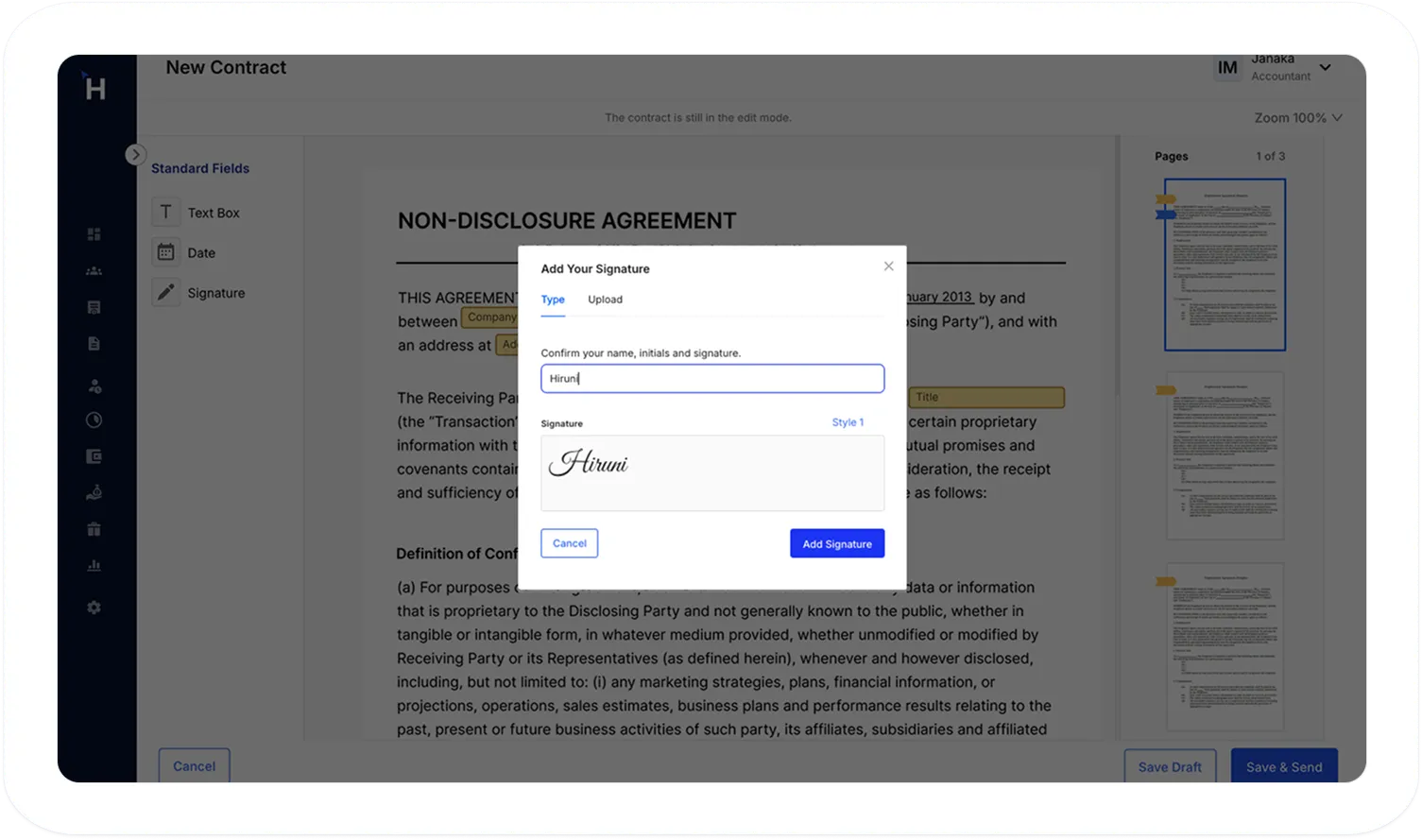 Add Digital Signature