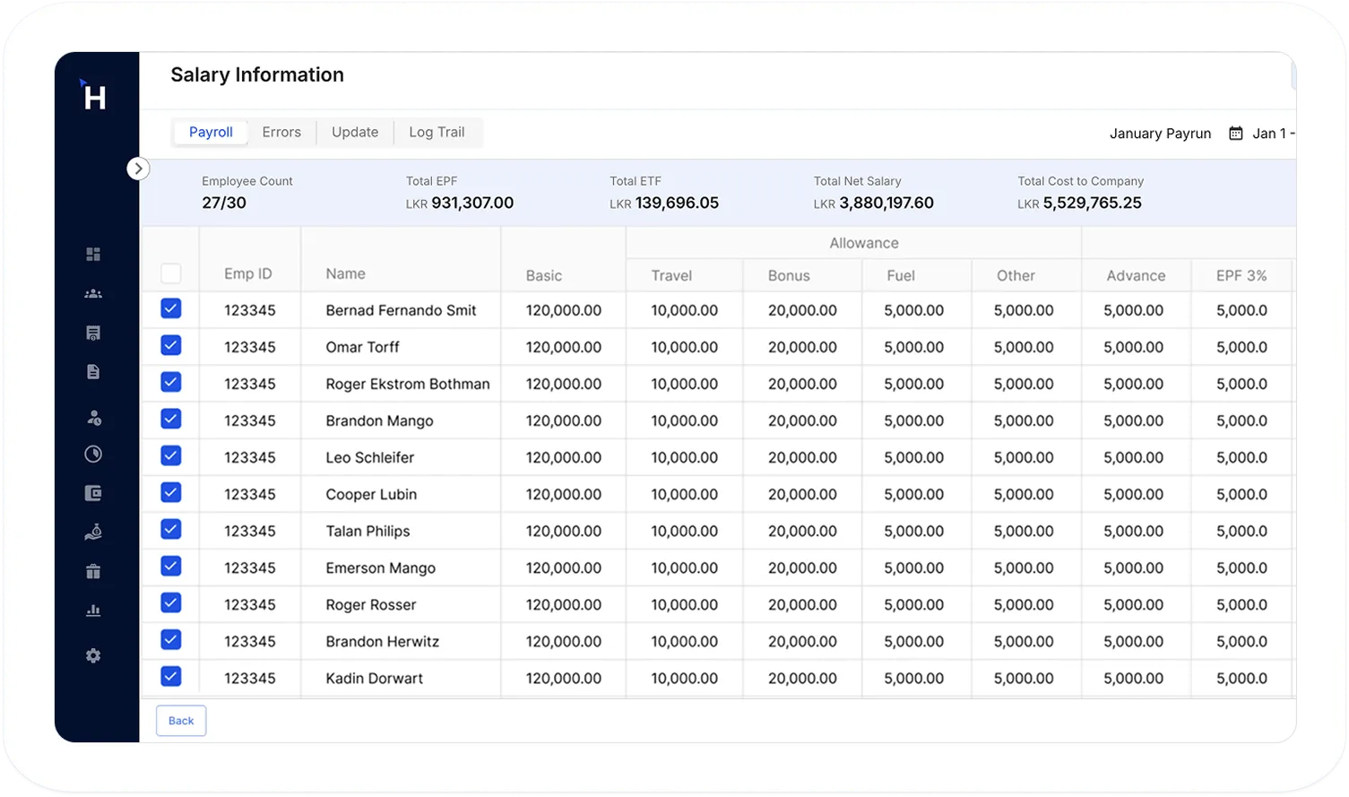 Salary Information