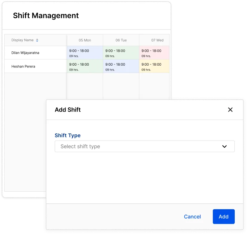 Shift & Roster Management preview